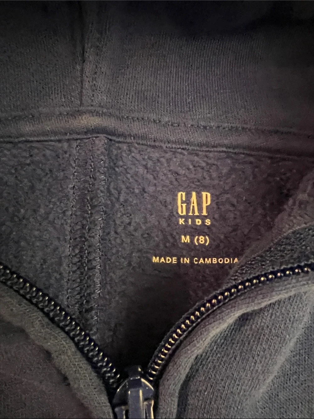 GAP Two-Tone Blue and Black Kids Heavy Zip Hoodie